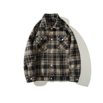 Retro Plaid Casual Lapel Shirt Jacket