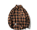 Retro Plaid Long-sleeved Thin Shirt