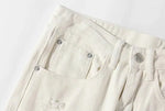 Retro Ripped Slim Straight Jeans