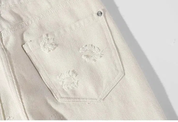 Retro Ripped Slim Straight Jeans