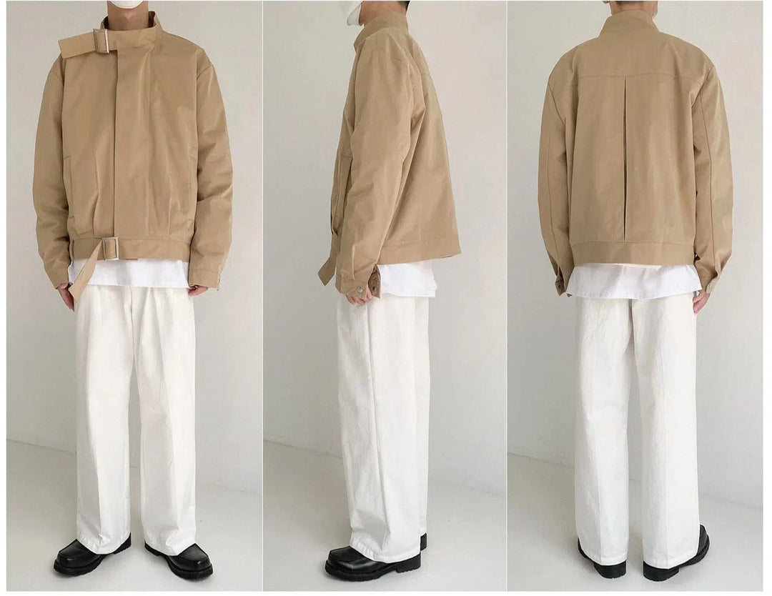 Retro Short Casual Stand Collar Jacket