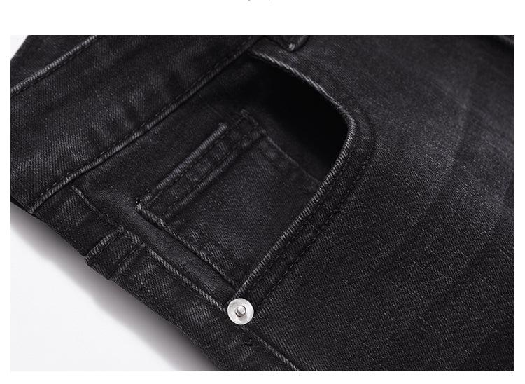 Retro Side Slit Zipper Jeans