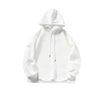 Retro Simple Solid Color Hooded Sweatshirt