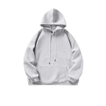 Retro Simple Solid Color Hooded Sweatshirt