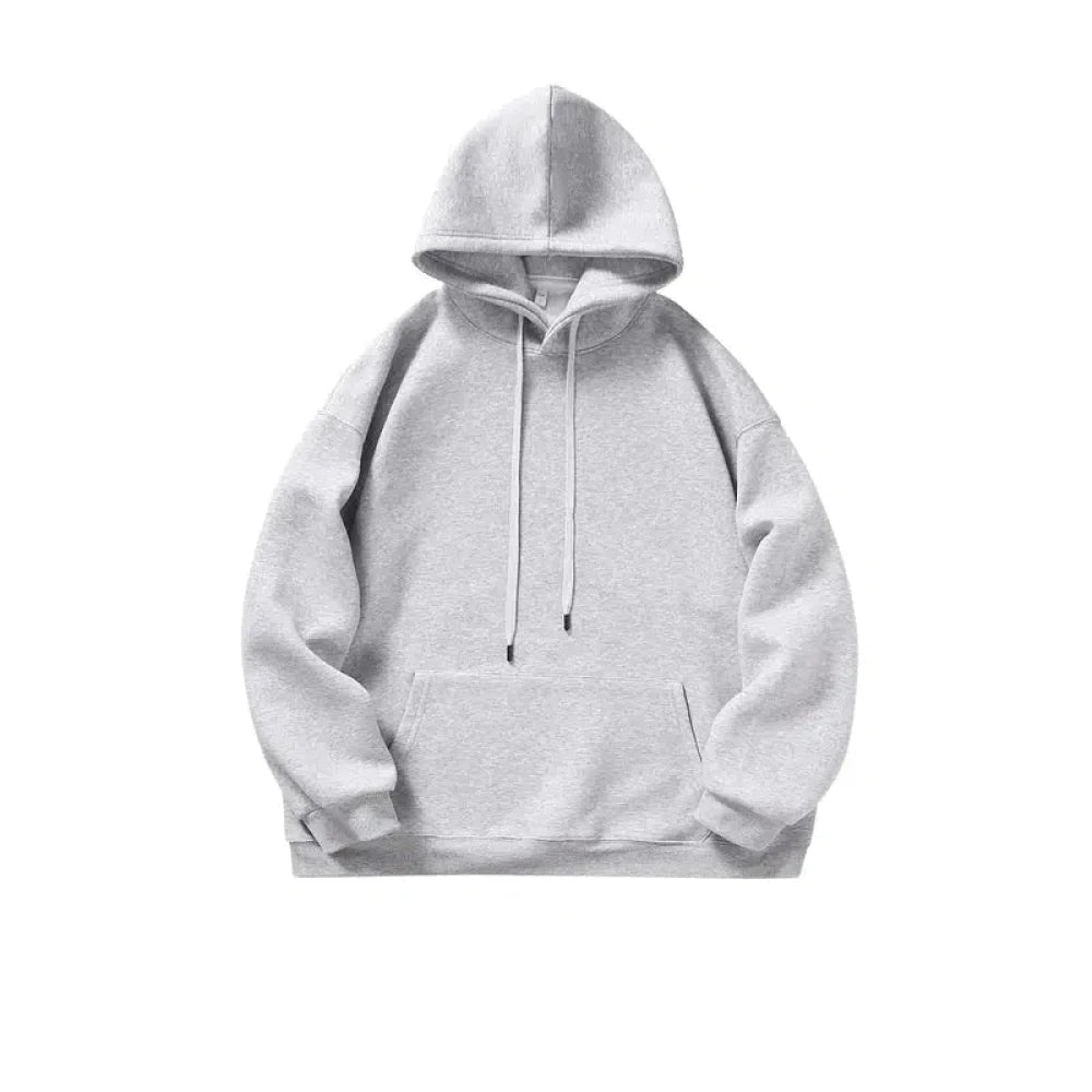 Retro Simple Solid Color Hooded Sweatshirt