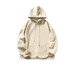 Retro Simple Solid Color Hooded Sweatshirt