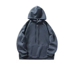 Retro Simple Solid Color Hooded Sweatshirt