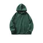 Retro Simple Solid Color Hooded Sweatshirt