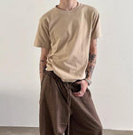 Retro Small Collar Pure Cotton T-shirt