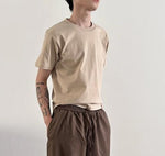 Retro Small Collar Pure Cotton T-shirt