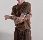 Retro Small Collar Pure Cotton T-shirt