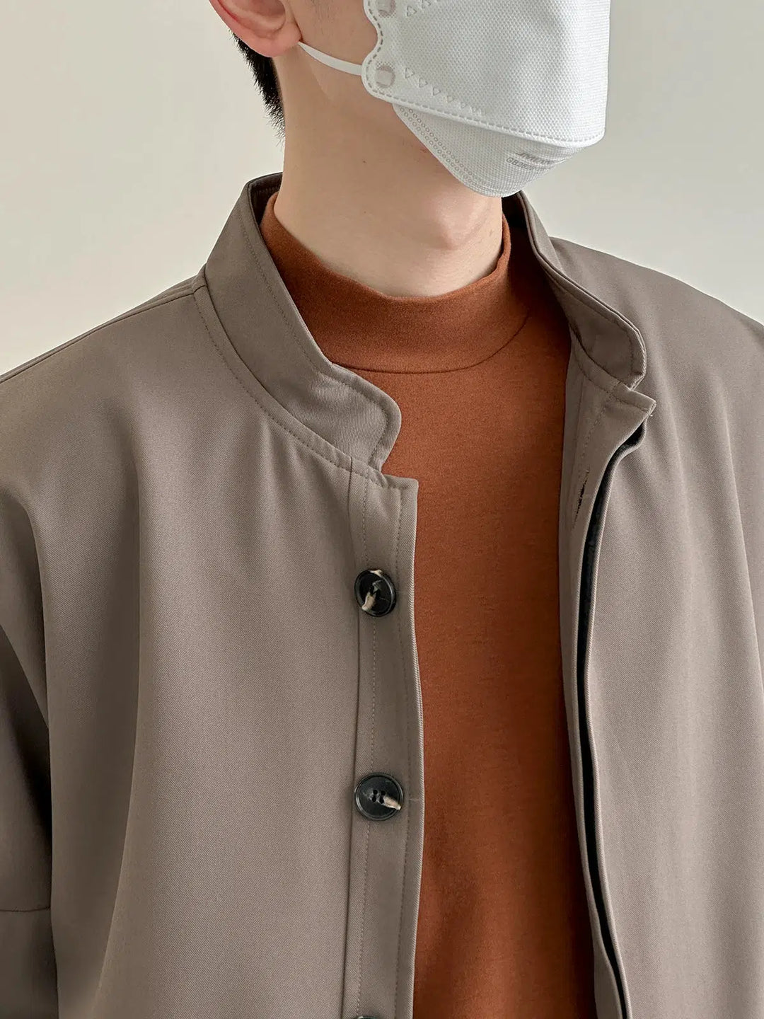 Retro Stand-Up Collar Short Jacket