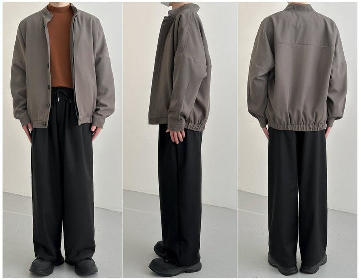 Retro Stand-Up Collar Short Jacket