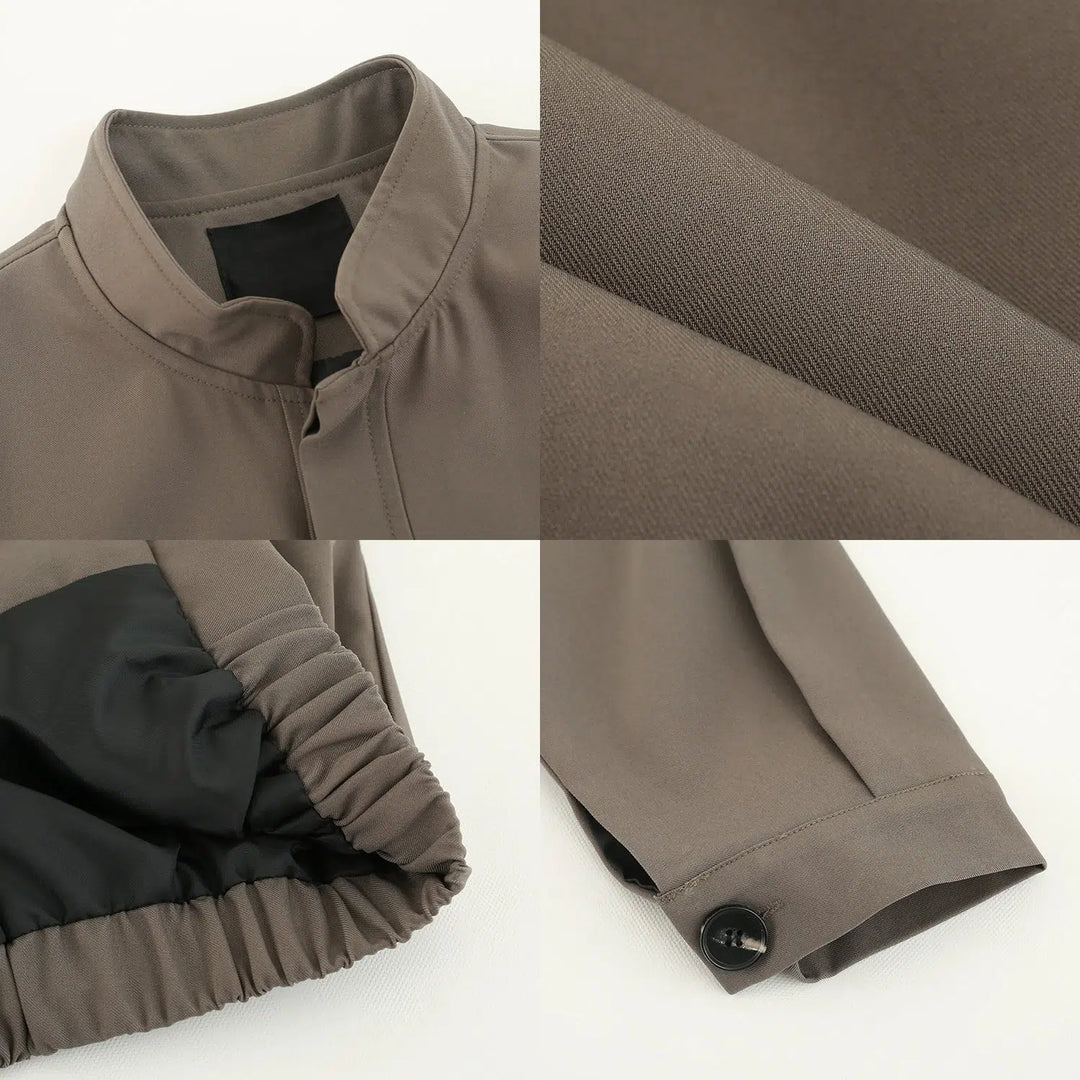Retro Stand-Up Collar Short Jacket