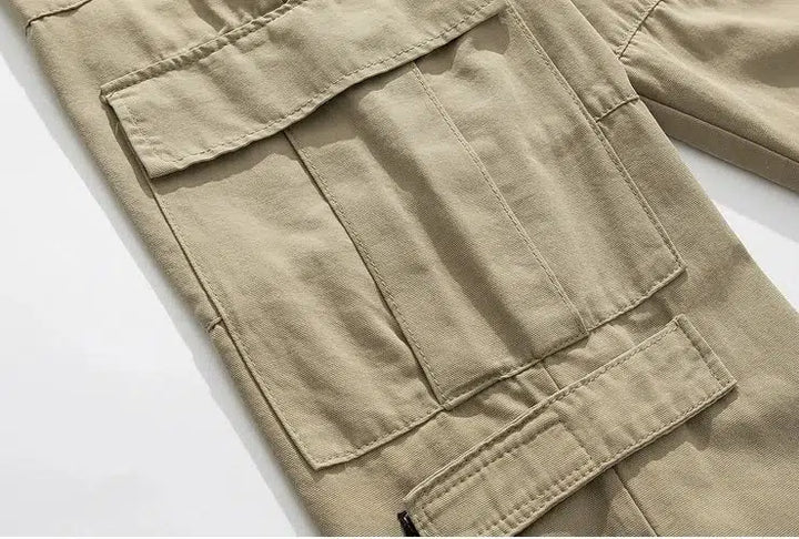 Retro Straight Wide-Leg Cargo Pants