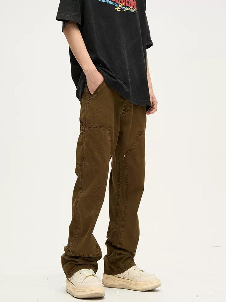 Retro Straight-leg Cargo Pants