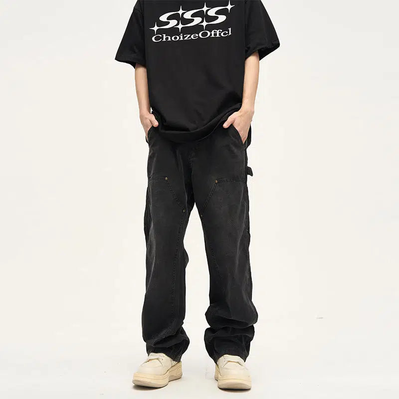 Retro Straight-leg Cargo Pants