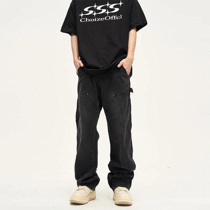 Retro Straight-leg Cargo Pants