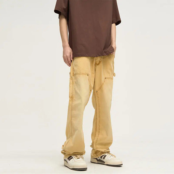 Retro Straight-leg Cargo Pants