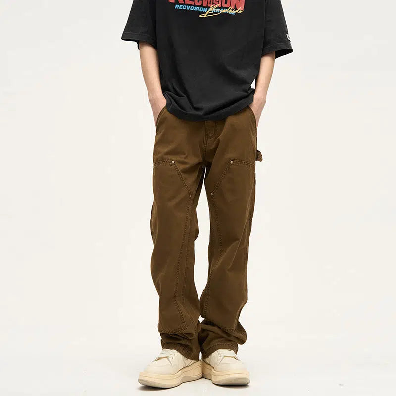 Retro Straight-leg Cargo Pants