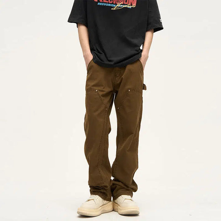 Retro Straight-leg Cargo Pants