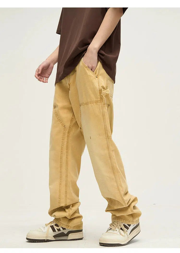Retro Straight-leg Cargo Pants