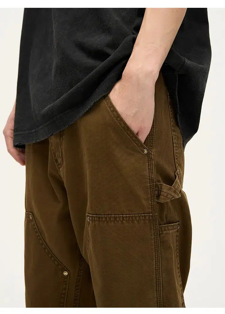 Retro Straight-leg Cargo Pants