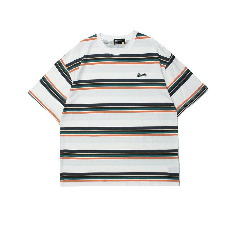 Retro Striped Short-sleeved T-shirt