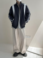 Retro Striped Zip Track Jacket