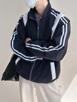 Retro Striped Zip Track Jacket