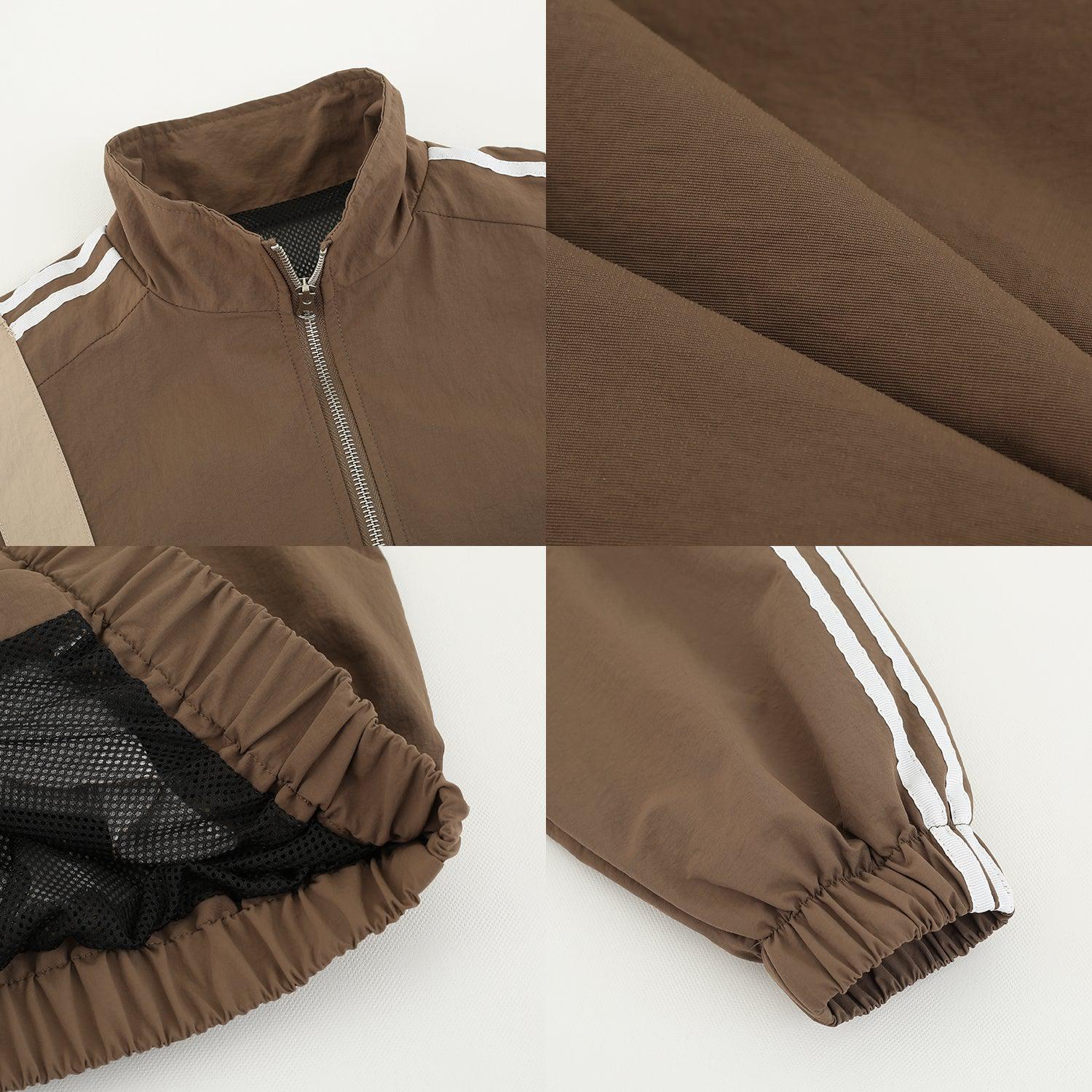 Retro Striped Zip Track Jacket