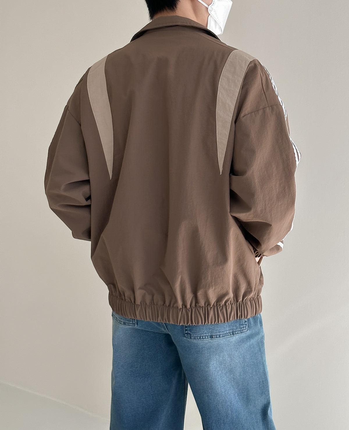 Retro Striped Zip Track Jacket