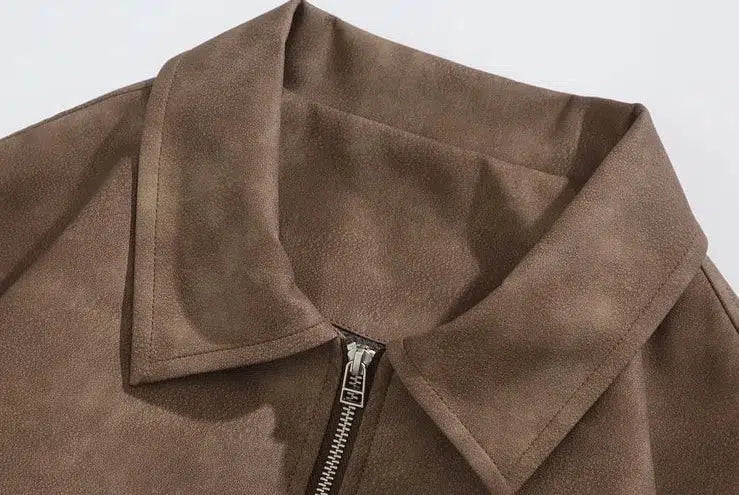 Retro Suede Leather Jacket