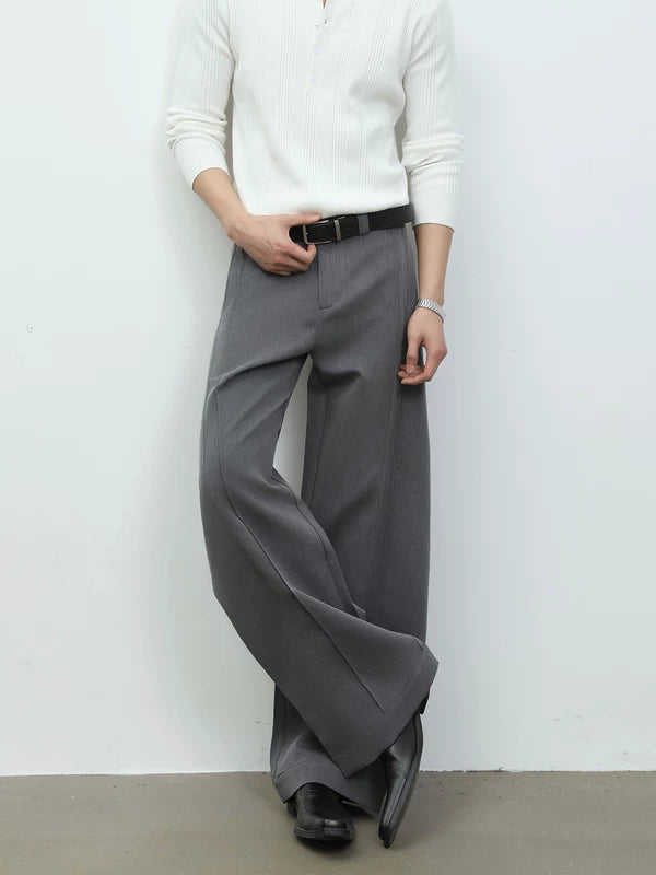 Wide-Leg Pleated Dress Pants 5