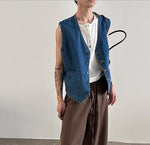 Retro V-neck Denim Vest