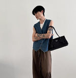 Retro V-neck Denim Vest
