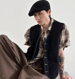 Retro V-neck Denim Vest