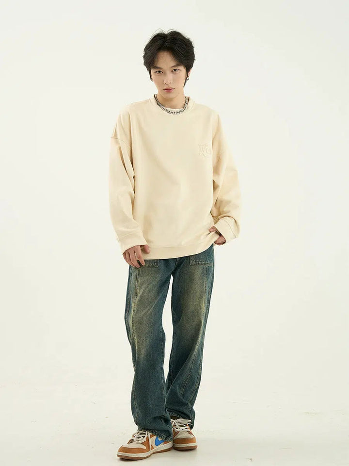 Retro Washed Casual Jeans