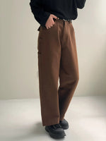 Retro Washed Cotton Wide Leg Casual Pants