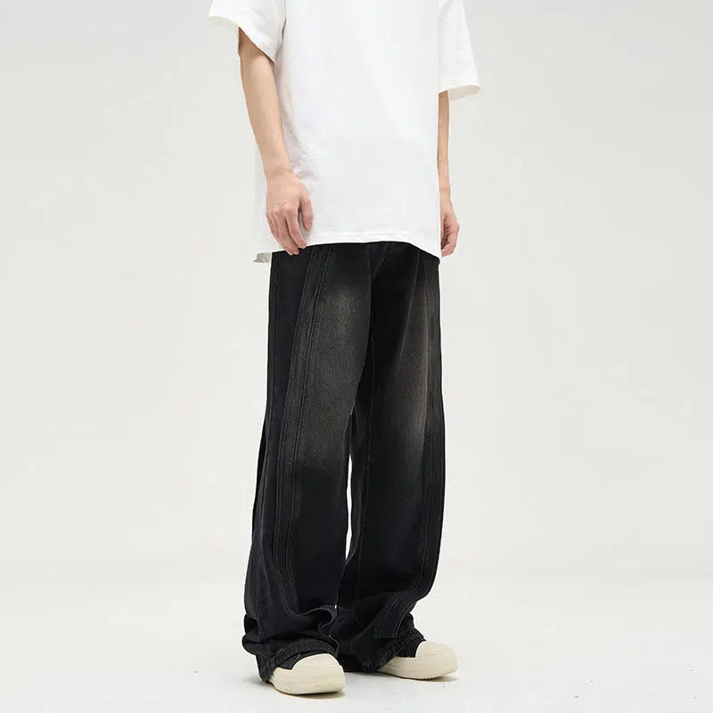 Retro Washed Jeans Pants