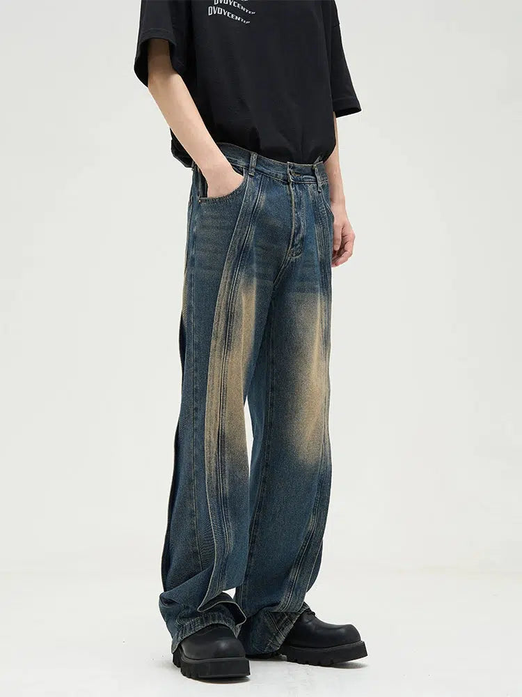 Retro Washed Jeans Pants