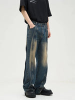 Retro Washed Jeans Pants