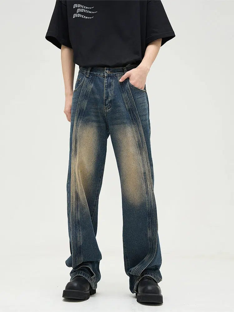 Retro Washed Jeans Pants