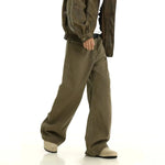 Retro Washed Wide-Leg Casual Pants