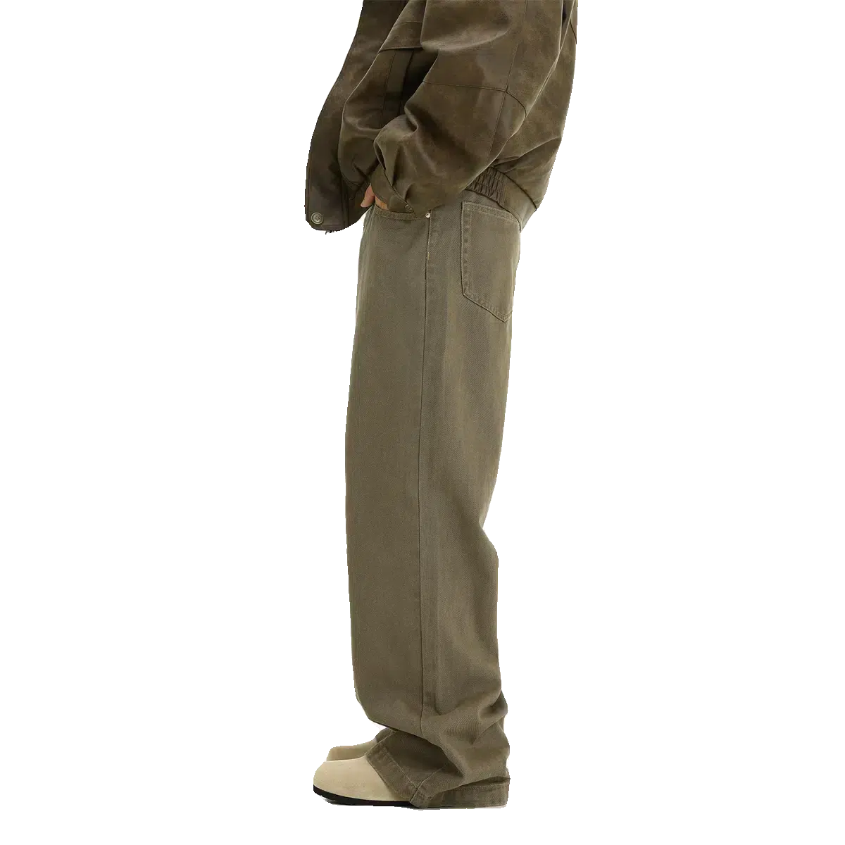 Retro Washed Wide-Leg Casual Pants