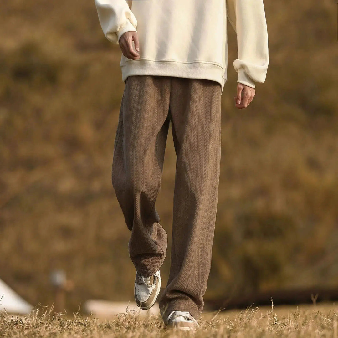 Retro Wheat Pattern Sports Pants