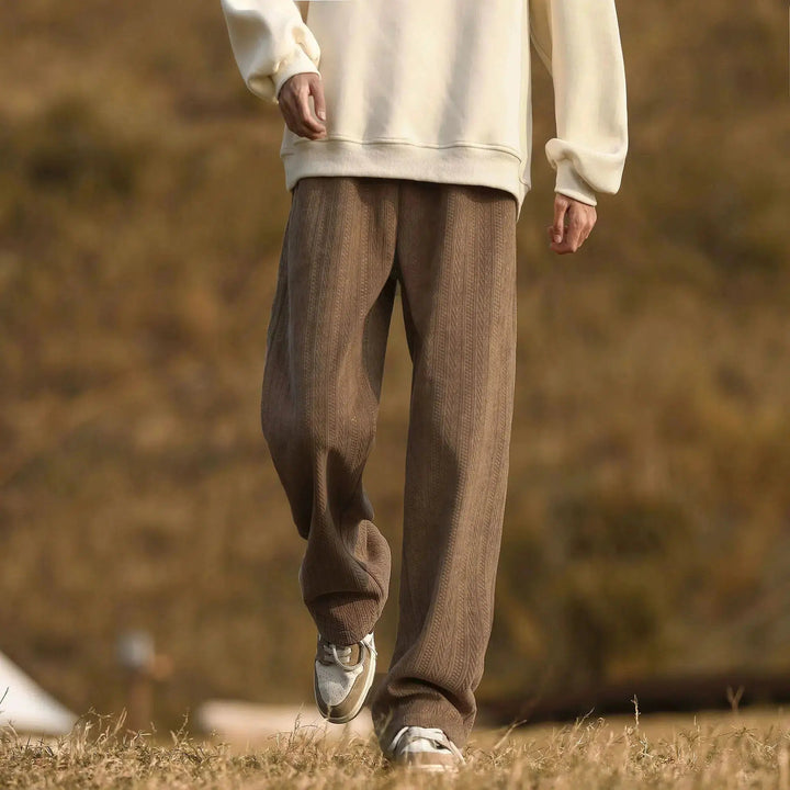 Retro Wheat Pattern Sports Pants