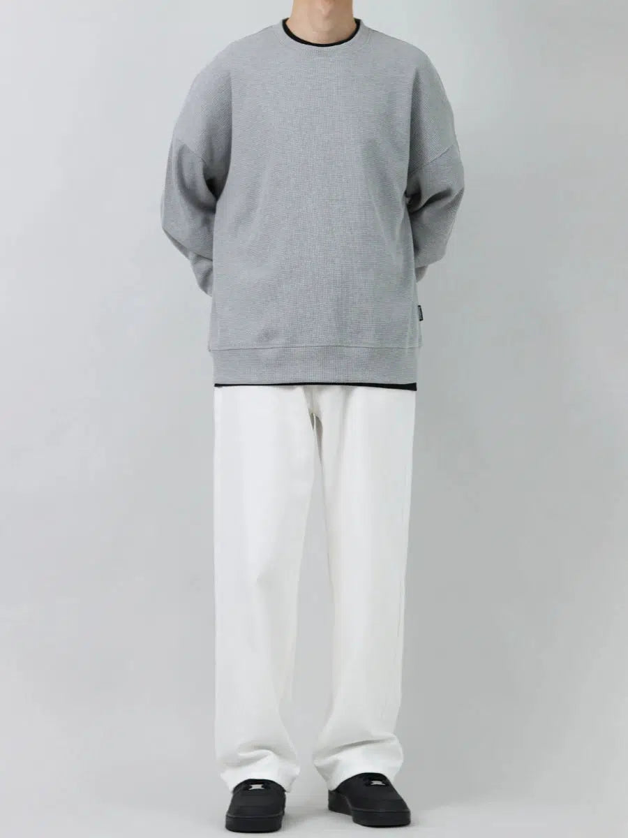 Retro White Straight-leg Jeans