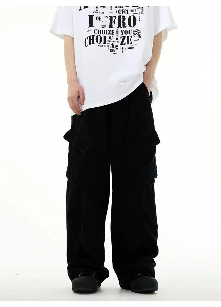 Retro Wide Leg Cargo Pants