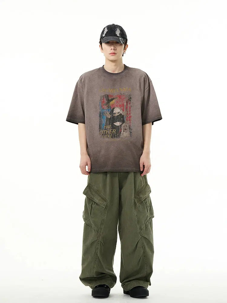 Retro Wide Leg Cargo Pants